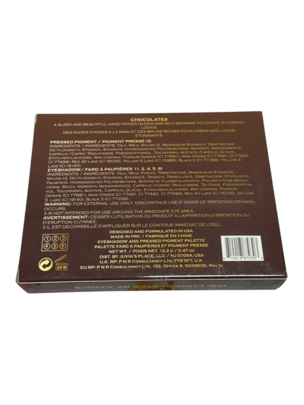 Juvia’s chocolates eyeshadow